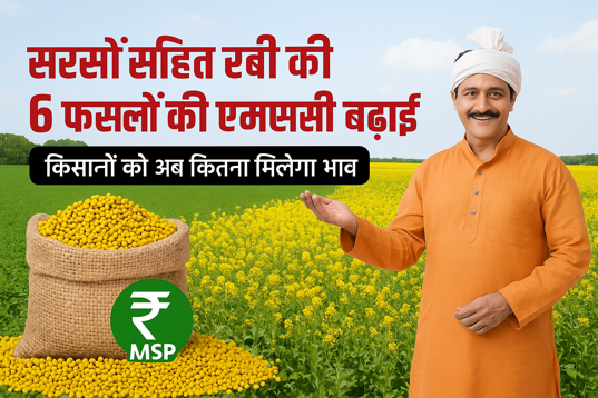 खुशखबरी : सरसों सहित रबी की 6 फसलों की एमएसपी...